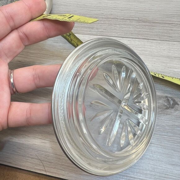 FB Rogers Bros. Rim Cut Glass Coaster Geometric Rope Edge x3 - Picture 11 of 11